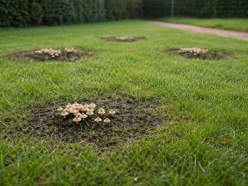 Champignons sur gazon en plaque : causes et plan d’action