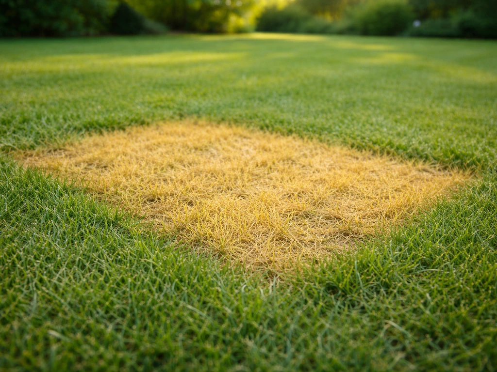 Plaque jaune sur le gazon : causes et traitement étape par étape