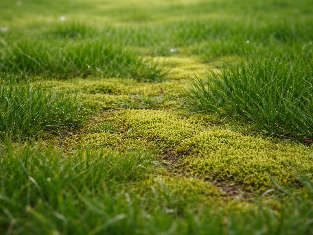 Mousse verte dans le gazon : causes et solutions durables
